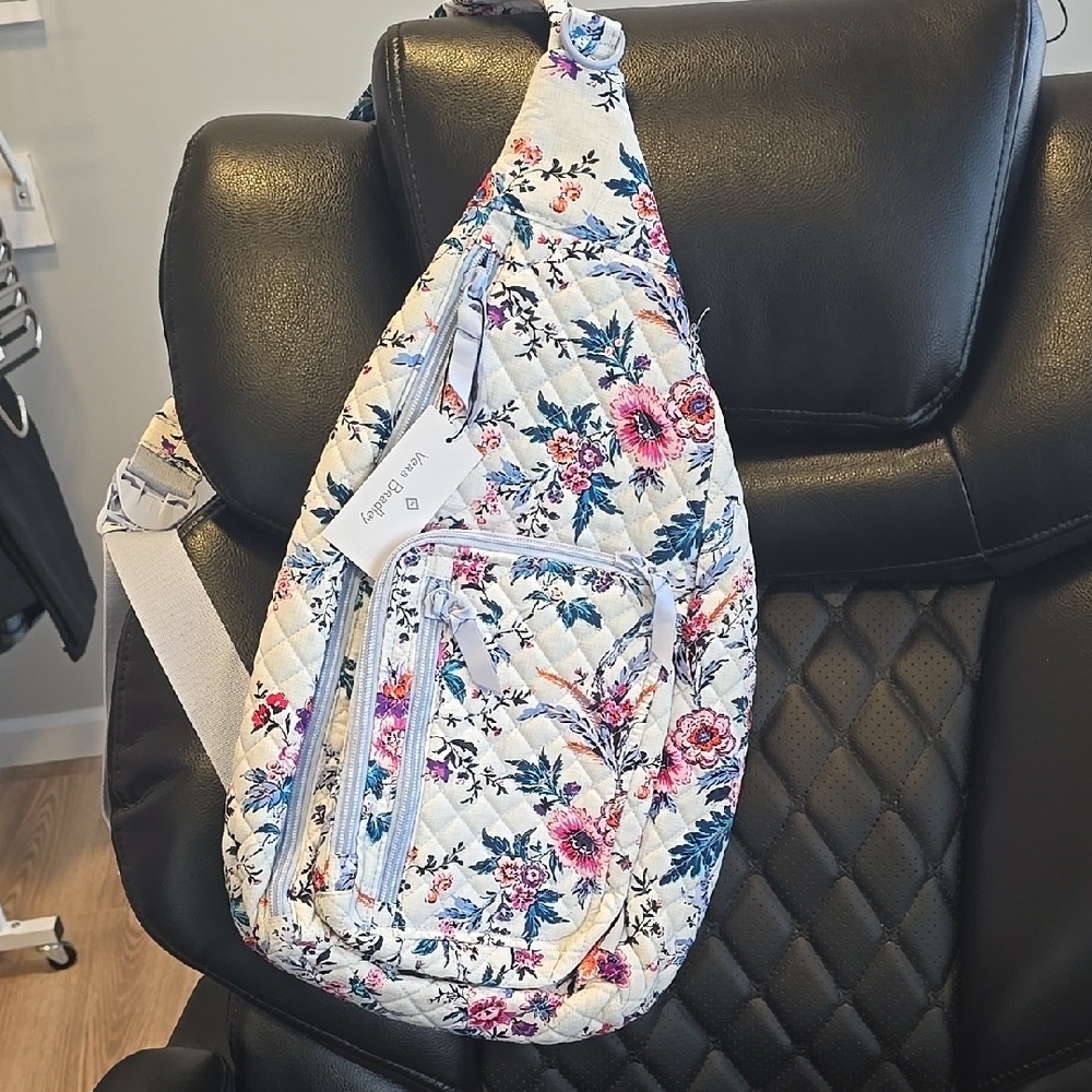 Floral Quilted Sling Bag